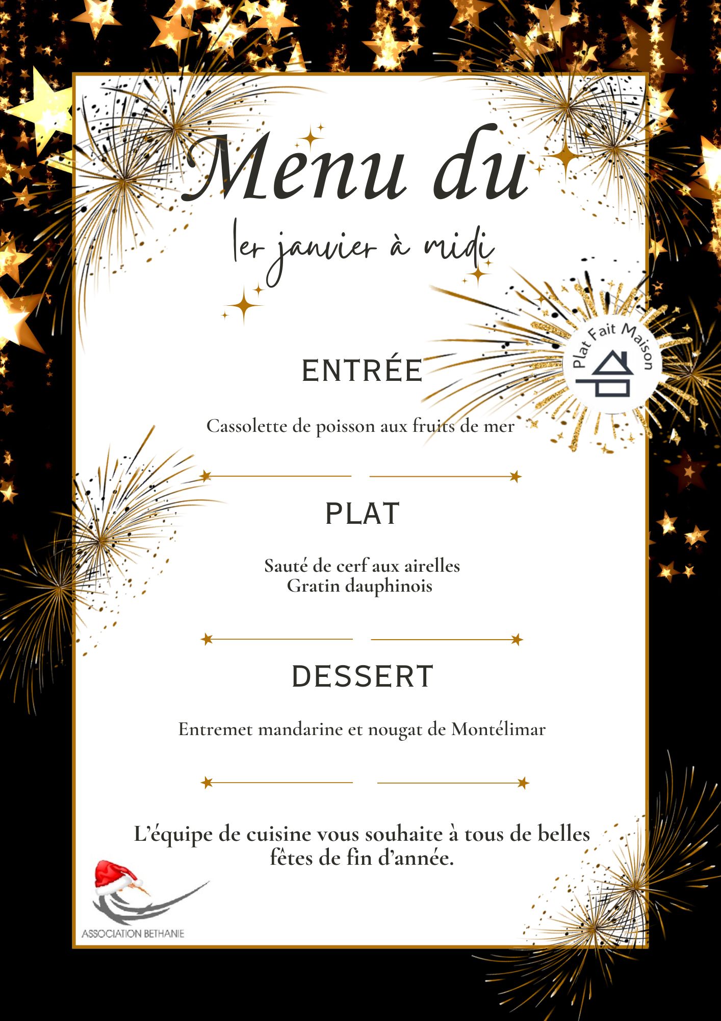 Menu 01/01 à midi